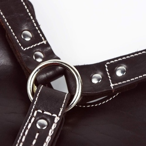 Harnais pour chien en cuir robuste pour usage quotidien avec sangles réglables, coutures renforcées et quincaillerie métallique durable pour les promenades - Product Image 3