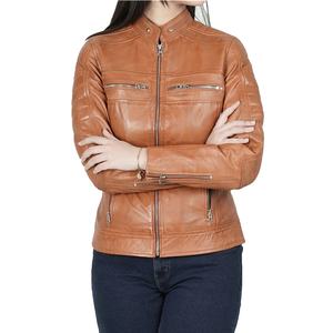 Dernière conception 2025 GANTS City Nouvelles vestes en cuir pour femmes à la mode Offre Spéciale Logo personnalisé Style et couleur Veste en cuir véritable - Product Image 1