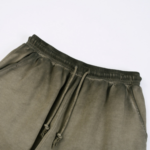 Shorts de sport décontractés pour hommes en coton 100% à séchage rapide, élastiques, unis, mi-longs, pour la course en extérieur et le basketball - Product Image 4