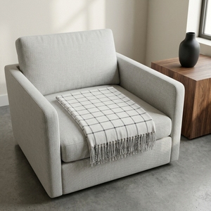 Mura Square Throw <b>White</b> Woven Soft Fabric Solid Long Lightweight Decorative Throw Blanket Home Textile Scarves Shawls <b>Sofa</b> Cover - Product Image 5