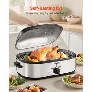 Forno Elettrico per Arrosto da 14QT, Arrosto di Tacchino a Cottura Rapida, Coperchio Auto-Arrosto, Temperatura Regolabile 150-450 Fahrenheit, Elettrico da Banco - Product Image 4