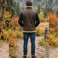 Gilet en cuir véritable pour homme, en peau de mouton véritable, chaud pour l'hiver, veste sans manches pour motard, blouson bomber, vêtement d'extérieur