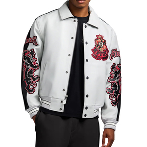 Wholesale <b>Top</b> Selling Men's <b>Leather</b> Avirex Jacket <b>High</b> Quality Custom Logo <b>Leather</b> Made Men Avirex Jackets - Product Image 1