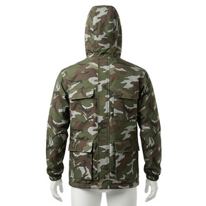 <b>Men's</b> Camouflage Hooded Workwear <b>Jacket</b> Waterproof Polyester <b>Long</b> Sleeve Outdoor Casual Style Multiply Pocket Camo Print <b>Jacket</b> - Product Image 6