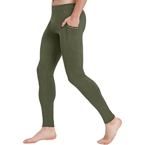 Pantalones de Yoga Casuales, Sin Costuras, de Spandex y Nailon, Cintura Elástica, Costuras en Contraste, Diseño Sólido, Elásticos en Cuatro Direcciones - Product Image 1