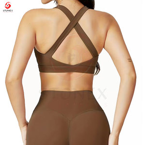 2pcs Yoga Set Women Gym Set Workout Clothes Sports Suits High Waist Leggings <b>Cross</b> Straps Fitness Bra <b>Top</b> Running Yoga Set - Product Image 5
