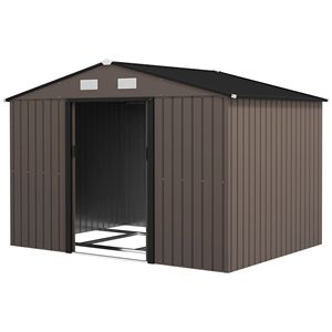Grande Capanno da Giardino per Esterni, Casetta Attrezzi Moderna Industriale in PVC Ecologico e Acciaio Zincato Impermeabile per Deposito Biciclette - Product Image 2