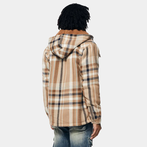 Men's Front Solid Pullover Hooded <b>Flannel</b> Shirt <b>Jacket</b> Oversized Casual Spring 100% Polyester Breathable Pocket Design Knitted - Product Image 3