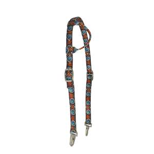 <span class=keywords><strong>Testiera</strong></span> per Cavallo in Nylon con Stampa Teal, Regolabile, per Equitazione, Produttore di Attrezzature Equestri - Product Image 6