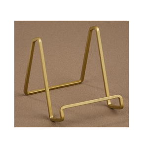 Premium Highest Quality Brass Phots or Cookbooks Holder Rack Cheap Price Brass Kitchenware <b>Plate</b> <b>Stand</b> in Simple Custom Design - Product Image 3