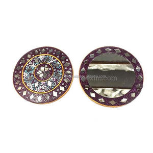 Miroir de poche décoratif compact à paillettes de qualité supérieure pour cadeaux de mariage et usage personnel - Product Image 5