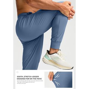 Pantalones de entrenamiento atléticos ligeros para hombres con bolsillos con cremallera Gimnasio Joggers para pista de golf Running Slate Blue-Talla L - Product Image 2