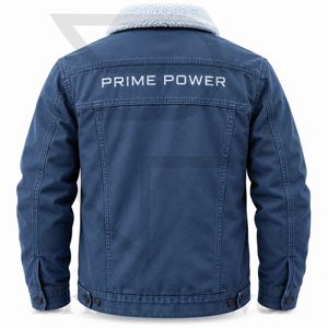 2026 New Custom Winter Denim <b>Jacket</b> Men's Sherpa Lined <b>Trucker</b> Jean Coat Fleece Interior Wholesale Private Label OEM Clothing - Product Image 2