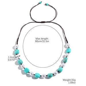 Collier de perles irrégulières en résine faites à la main, multicolores, bijoux de mode, artisanat moulé, pour femmes et filles - Meilleures ventes - Product Image 6