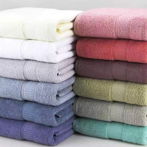 Solid Color Cotton <b>Bath</b> <b>Towel</b> Set Rectangular Home Use Skin-Friendly Multi Color Options - Product Image 3