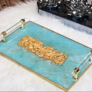 Bandeja de Servir de Resina Hecha a Mano de Primera Calidad con Diseño Elegante para Decoración del Hogar y Regalos por MN EXPORTS - Product Image 5