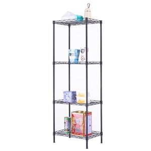 4-Tier Metal <b>Wire</b> Shelving Unit Practical Utility Storage <b>Rack</b> - Product Image 6