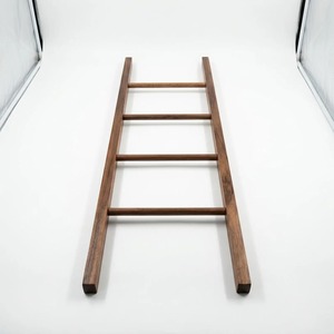 Étagères échelle minimalistes en bois pour salle de bain, salon, chambre, porte-serviettes et organisateur de décoration de style farmhouse - Product Image 3