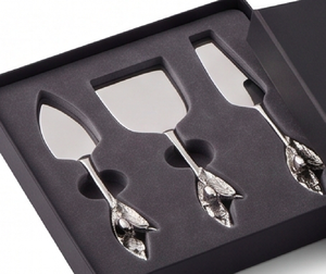 Juego de cuchillos para queso de acero inoxidable con diseño de mango en forma de flecha, cubiertos metálicos duraderos para uso en la cocina y en restaurantes. - Product Image 3