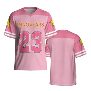 Venta al por mayor de camisetas de fútbol americano personalizadas para hombres, camiseta de aficionado al fútbol cosida bordada en talla grande con logotipo personalizado - Product Image 2