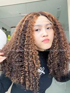 วิกผมคนแท้เวียดนามสุดหรูวิกผมสีแบบลอนสำหรับผ้าลูกไม้ใสผู้บริจาคหลายคน - Product Image 5
