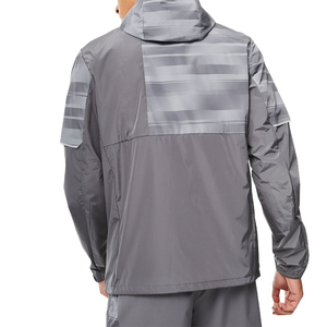 Nouvel ensemble décontracté coupe-vent deux pièces 2026 : veste légère à capuche et short unisexe personnalisé 100 % coton respirant - Product Image 6