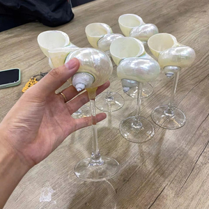 Verres en coquillages faits à la main, décoration en coquillages, verres à boire pour la maison et les boutiques de cadeaux - Product Image 1