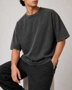 T-shirt Homme Oversize en Coton Lavé, Col Rond, Manches Courtes, Jersey Décontracté, Couleur Unie, Design Uni, Respirant, Long – Meilleure Vente - Product Image 6