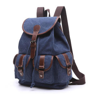 Canvas Unisex <b>Backpack</b> Vintage Style Softback 20-37L Durable Hasp Closure <b>Daily</b> Use Arcuate Shoulder Strap - Product Image 4