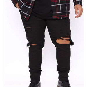 Jeans classiques unisexes pour hommes et femmes, coupe ample, style délavé, jambe large, denim décontracté pour l'extérieur, pantalon baggy en denim pour hommes - Product Image 4