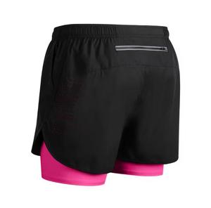 Shorts décontractés pour hommes avec doublure intérieure, taille élastique, séchage rapide, poches, couleur unie, tissu en toile, longueur mi-cuisse - Product Image 3