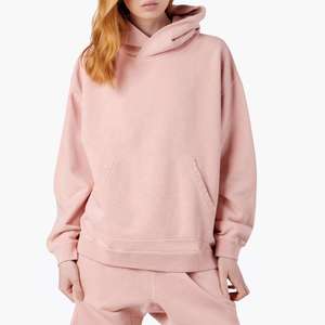 Sweat-shirt en molleton personnalisé pour femmes, avec broderie de marque, pour les marques de vêtements streetwear américaines, vente en gros. - Product Image 4