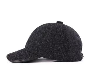 Casquette de baseball unisexe en polyester respirant, style streetwear, bonnet d'hiver, taille adulte 56-58 cm, tissu texturé noir - Product Image 3