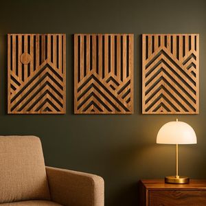 Decoración de Pared de Madera MDF Hecha a Mano, Elegante Panel Decorativo para Decoración del Hogar - Product Image 2