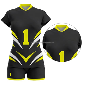 Uniforme de volley-ball unisexe 100% polyester, design personnalisé, dernier modèle à prix bas, Ronpex International RI-250, poids du tissu 120g - Product Image 2