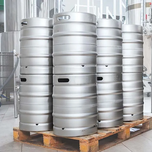 Fût à bière en acier inoxydable de 50 L, norme européenne |   Fût durable de 50 litres pour équipement de brasserie, fûts en acier durables - Product Image 1