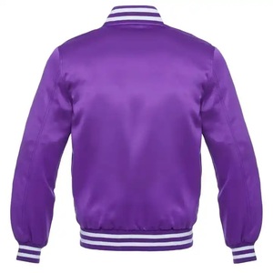 Chaqueta Universitaria Varsity de Satén 100% Poliéster, Personalizada con el Nombre del Equipo y del Club, Logotipo de Alta Calidad, Chaqueta Universitaria de Béisbol - Product Image 2