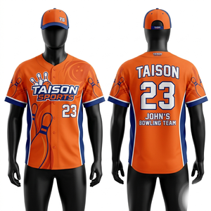 Custom Sublimated <b>Bowling</b> Jersey 180 GSM Moisture Wicking Polyester Blue Red White Panel Design Team Logo - Product Image 4
