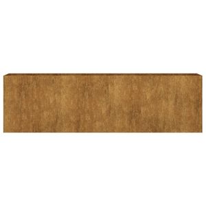 Bac à fleurs et jardinière surélevée en acier Corten rouillé 110,2 x 15,7 x 31,5 po - Product Image 4