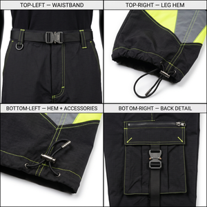Pantalon cargo technique personnalisé pour homme, patchwork, 120 g/m², nylon ripstop, coupe large, ample, imperméable, pantalon de sport, XS, vêtements de sport OEM - Product Image 4