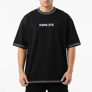 T-shirt noir pour homme avec strass, orné de diamants, manches courtes, streetwear de haute qualité pour les fêtes et la mode, respirant - Product Image 1