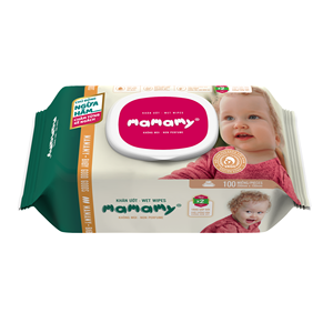 PG-Dimonium Chloride 100 Pieces Gentle Skin Mamamy Tropical Classic Cleaning Coco Phosphatidyl Baby Diaper Changes Wet Wipes - Product Image 1