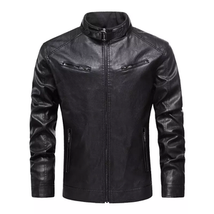 Veste en cuir véritable marron pour homme, sur mesure, grande taille, avec fermeture éclair, imperméable et respirante, pour l'hiver, vente en gros - Product Image 4