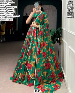 Lehenga Choli Noir Divin - Tenue Traditionnelle Longue pour Femmes, Idéale pour les Fêtes et les Mariages - Product Image 5