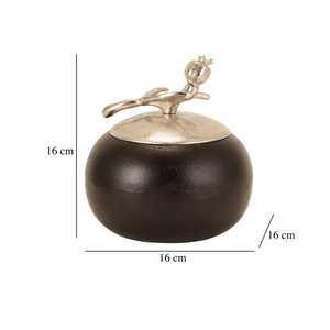 Bol rond en métal fait main, magnifiquement conçu, avec couvercle en or en forme de grenade, design glamour, idéal pour offrir en cadeau - Product Image 6