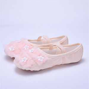 Zapatillas de Ballet Profesionales para Mujer, de Lona y Cuero con Suela Dividida, Zapatos Planos Cómodos de Gamuza con Punta en Pico - Product Image 4