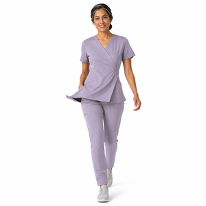 Custom Factory Direct Custom Embroidered Logo <b>Tunic</b> Style <b>Nursing</b> Uniform Set Elastic Waistband Drawstring Professionals New - Product Image 4