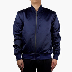 Chaquetas de Moda Urbana Resistentes al Viento OEM, Bordado Personalizado, Corte Regular, Ropa de Otoño, Chaqueta Casual Estilo Bomber de Satén - Product Image 1