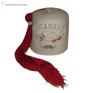 Custom Embroidered Adjustable Unisex Masonic Regalia Shriners Fez <b>Hat</b> for Casual Wear - Product Image 1