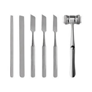 Kit d'ostéotomes vétérinaires manuels avec marteau, en acier inoxydable allemand, ensemble d'instruments chirurgicaux orthopédiques de précision pour la coupe osseuse - Product Image 1